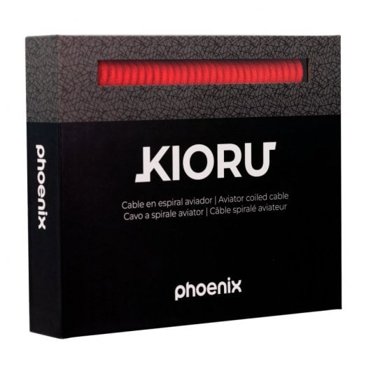 Cabo de vôo Phoenix Kioru USB-C para teclados de jogos preto/vermelho