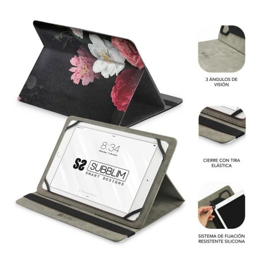 Subblim Trendy Case Funda Universal Rosas para Tablet hasta 11"