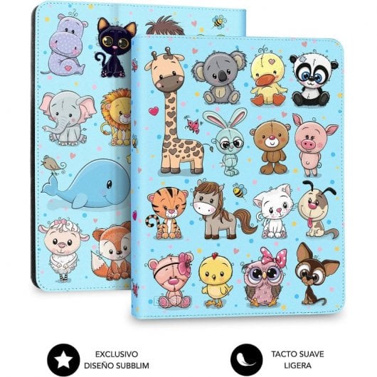 Subblim Trendy Case Etui Universel Animal pour Tablette jusqu'à 11"