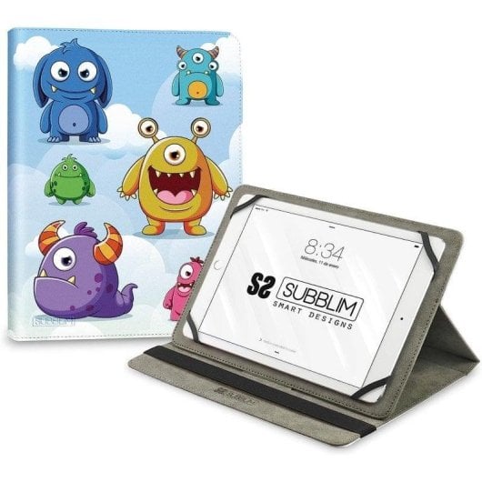 Funda tablette Subblim Trendy Case Monsters universelle jusqu’à 11 pouces multicolore