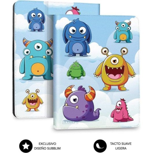 Funda tablette Subblim Trendy Case Monsters universelle jusqu’à 11 pouces multicolore