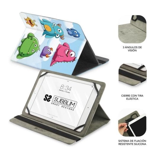 Funda tablette Subblim Trendy Case Monsters universelle jusqu’à 11 pouces multicolore