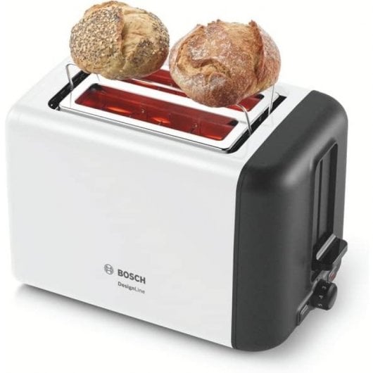 Bosch TAT3P421 DesignLine Tostador Corto 970W Blanco