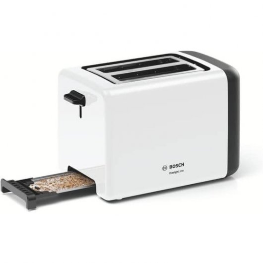 Bosch TAT3P421 DesignLine Tostador Corto 970W Blanco