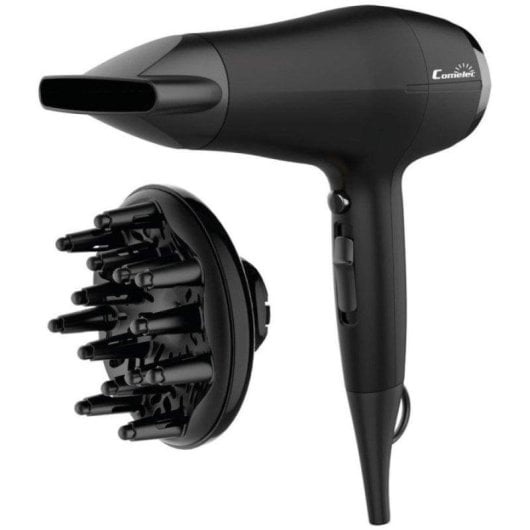 Secador de Cabelo Profissional Comelec HD 7189 2200W 2 Temperaturas 2 Velocidades com Difusor e Concentrador Preto