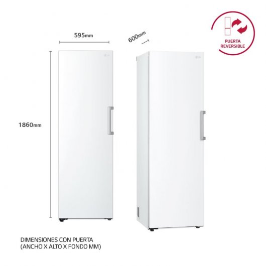 LG GFT41SWGSZ Congelador Vertical 324L E Blanco