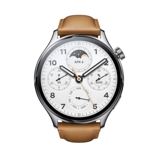 Xiaomi Watch S1 Pro Bluetooth GPS NFC 46mm AMOLED Argento Correa Marrone M 5ATM SpO2