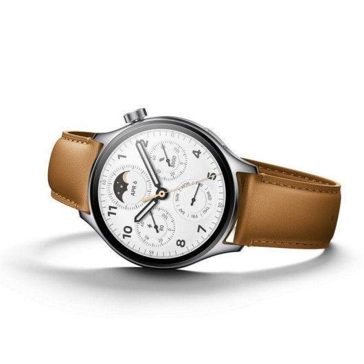 Xiaomi Watch S1 Pro Bluetooth GPS NFC 46mm AMOLED Argento Correa Marrone M 5ATM SpO2