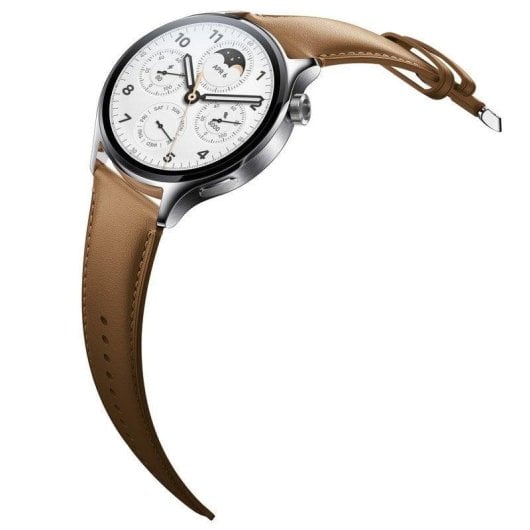 Xiaomi Watch S1 Pro Bluetooth GPS NFC 46mm AMOLED Argento Correa Marrone M 5ATM SpO2