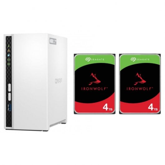 Server NAS Qnap TS-233+2x Seagate Ironwolf NAS 3,5" 4TB SATA 3