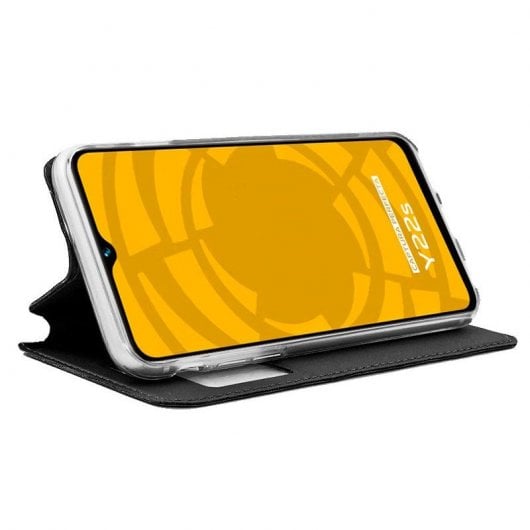 Fantastica custodia nera con flip cover per Vivo Y22s / Y35