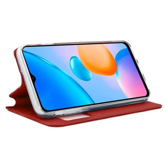 Cool Flip Cover Funda Roja para Xiaomi Redmi 10 5G
