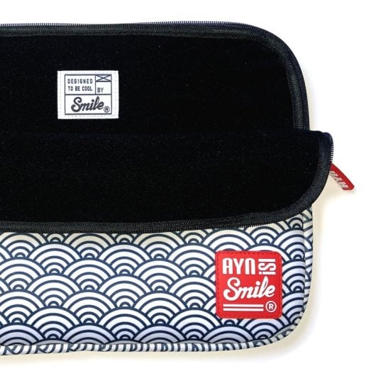 Smile Kimono Sleeve Funda Seigaiha para Portátil hasta 14"