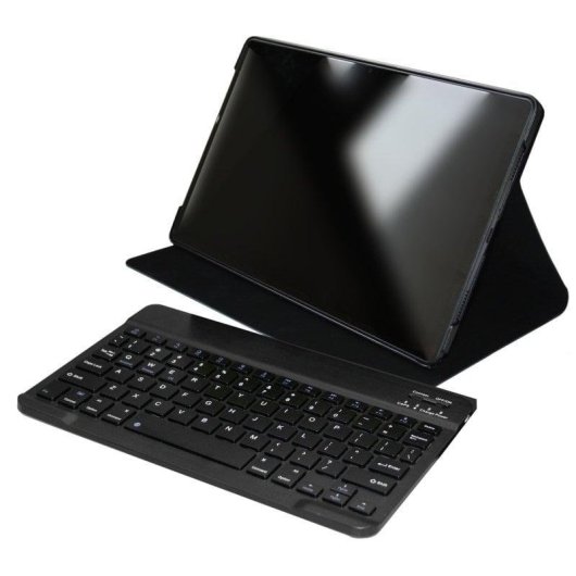 SilverHT Black Wave-Hülle mit Bluetooth-Tastatur für Lenovo M10.6 HD Plus 3. Generation (TB-X505F)