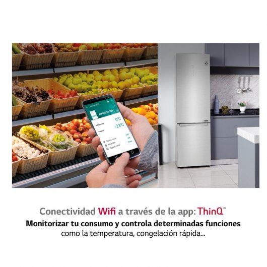 LG GBB72PZUGN Frigorífico Combi D Acero Inoxidable