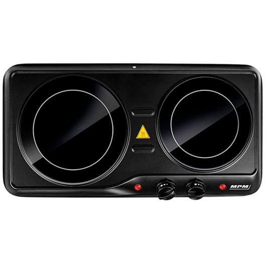 MPM MKE-21 Placa Vitrocerámica Portátil 2 Zonas 2000W