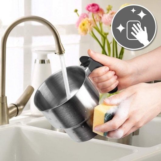 Duronic MF500 Espumador de Leche Eléctrico 500W con Jarra de Acero Inoxidable