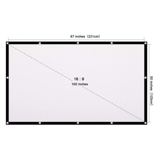 La Vague LV-HD240 LED-HD-WLAN-Projektor + Leinwand 2,21 x 1,25 m