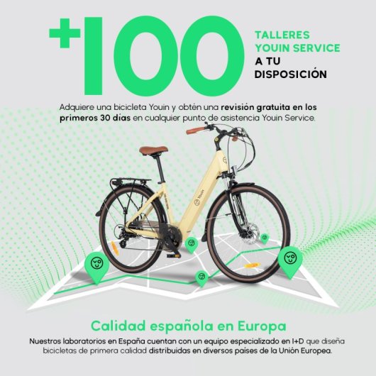 Bicicletta elettrica Youin Vienna 28" Crema