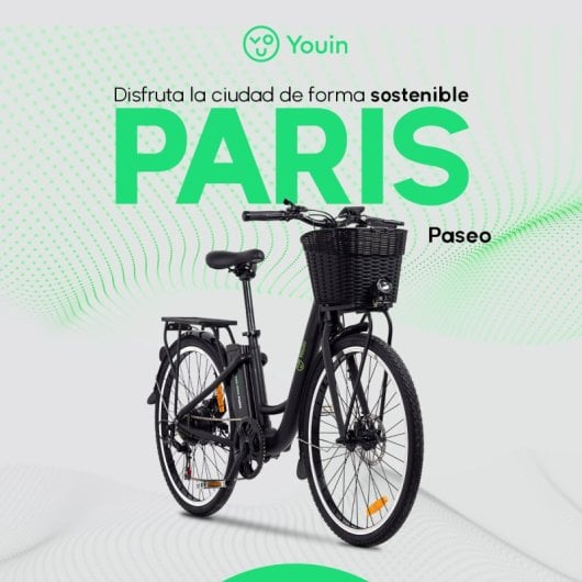 Youin Paris Bicicleta Eléctrica 26" Negra