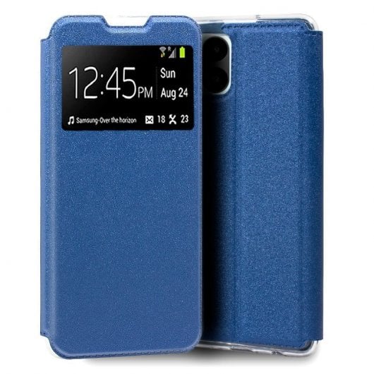 Coole Flip Cover Plain Blaue Hülle für Xiaomi Redmi A1