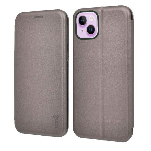 Cool Funda Flip Cover Elegance Plata para iPhone 14