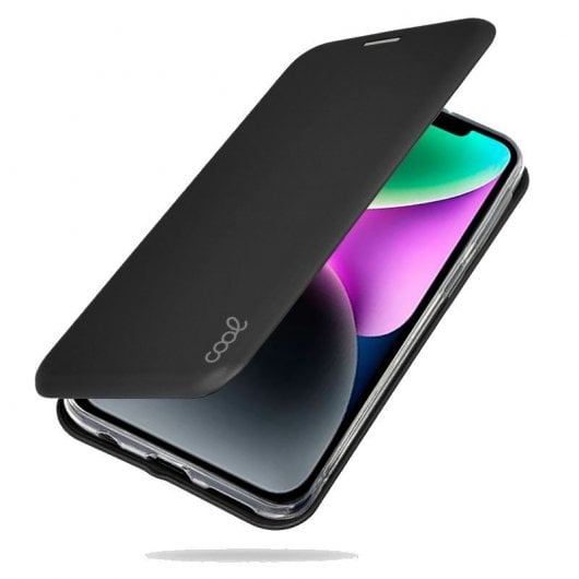 Coole schwarze Eleganz Flip Cover Hülle für iPhone 14