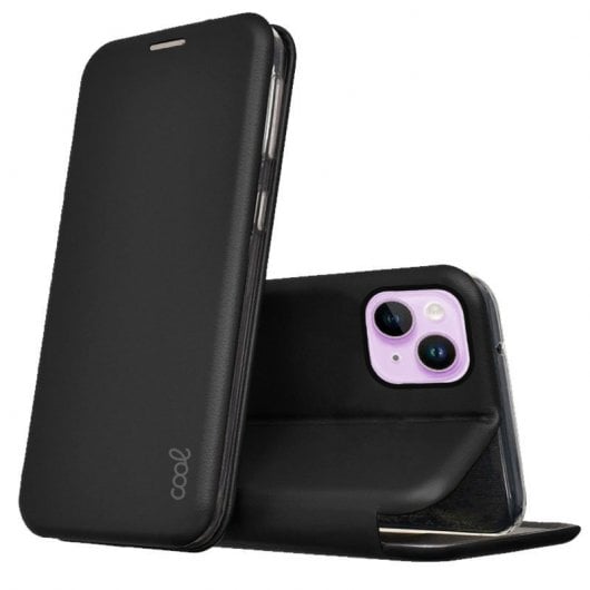 Coole schwarze Eleganz Flip Cover Hülle für iPhone 14