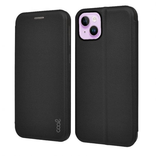 Coole schwarze Eleganz Flip Cover Hülle für iPhone 14