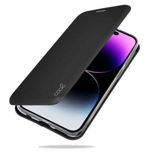 Étui à rabat noir Cool Elegance pour iPhone 14 Pro Max