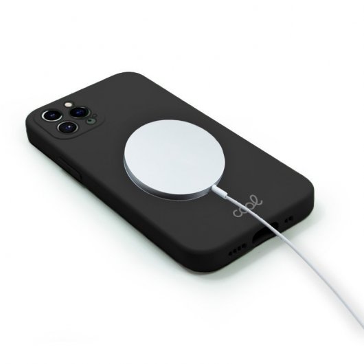 Estojo com capa magnética preta bacana para iPhone 14 Pro