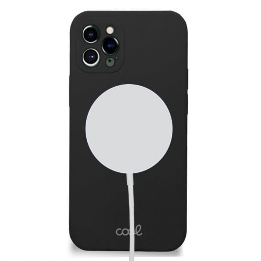 Estojo com capa magnética preta bacana para iPhone 14 Pro