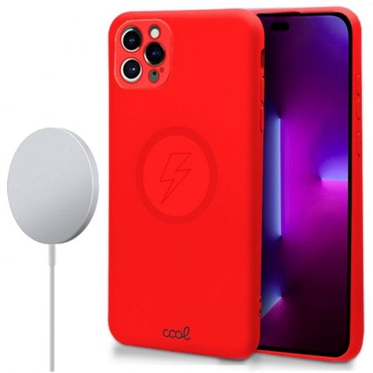 Cool Funda Cover Magnética Roja para iPhone 14 Pro