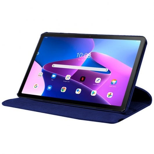 Cool Funda Polipiel Liso Azul para Lenovo Tab M10 Plus Gen 3