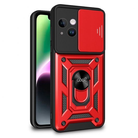 Cool Funda Hard Ring Roja para iPhone 14