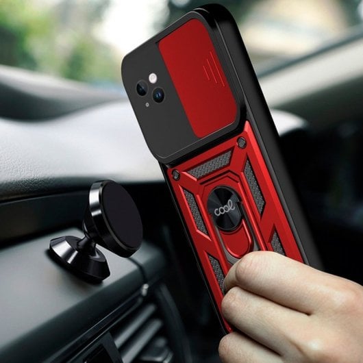 Cool Funda Hard Ring Roja para iPhone 14
