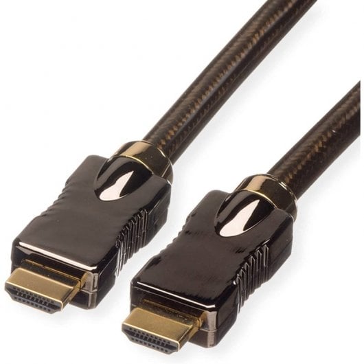 Roline Cable HDMI 2.0 4K Ultra HD con Ethernet Macho/Macho 1m Dorado/Negro