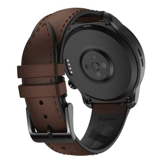 TicWatch Pro 3 Ultra 4G LTE GPS NFC 47mm AMOLED Nero Correa Marrone IP68 SpO2 Cardiofrequenzimetro