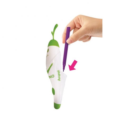 Lexibook Aerógrafo Porta Rotulador Electrónico Mágico con Spray Incluido Plantillas y 12 Rotuladores