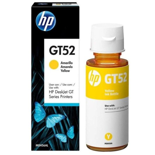 Garrafa de Tinta HP GT52 Amarela Original