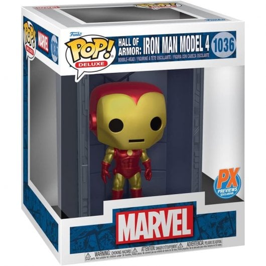 Funko Pop Deluxe Marvel Hall of Armor Iron Man modèle 4 exclusif