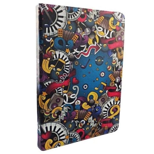 Funda tablette Maillon Urban Stand Music 9.7-11 pouces multicolore TPU folio