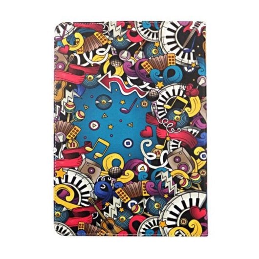 Funda tablette Maillon Urban Stand Music 9.7-11 pouces multicolore TPU folio