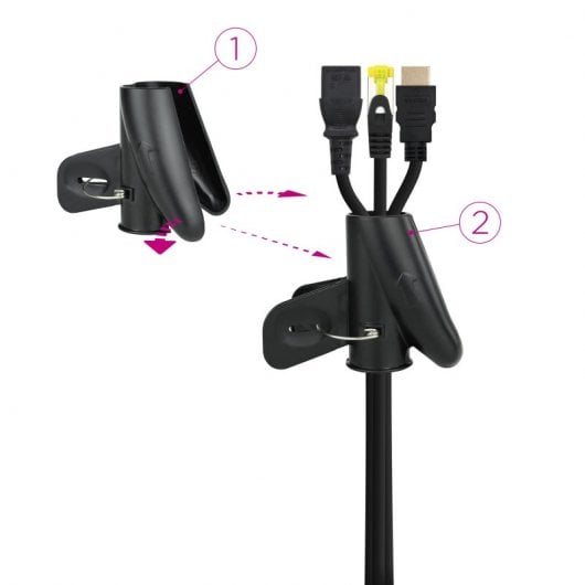 Nanocable Flexibler Kabel-Organizer, 25 mm, 2 m, Schwarz