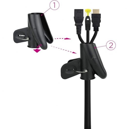 Organisateur de câble flexible Nanocable 25mm 3m Noir