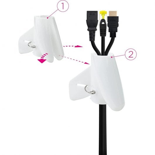 Nanocable Organizador de Cables Flexible 25mm 3m Blanco