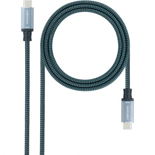 Nanocable Cable USB-C 3.1 Macho/Macho 1.5m Gris/Negro