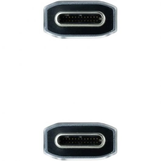 Cavo Nanocable USB-C 3.1 maschio/maschio 1,5 m Grigio/Nero