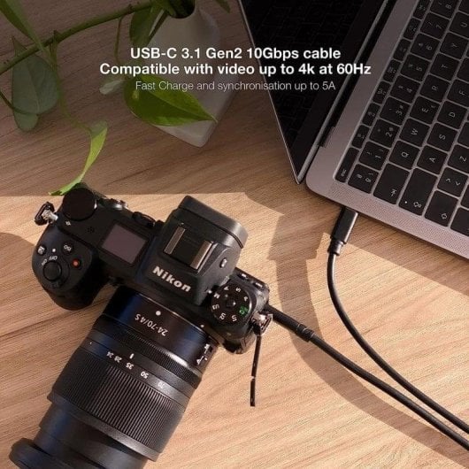 Cable USB-C Nanocable 10.01.4101-L150 1,5 m 10Gbps 100W Negro