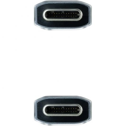 Nanocable USB-C 3.1 Stecker/Stecker-Kabel 1 m Grau/Schwarz